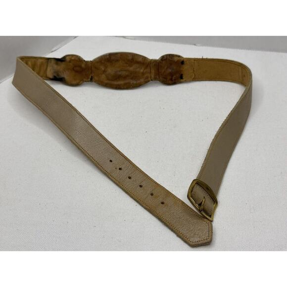 Vintage World Championship Pairs Skating Davos Switzerland Leather Belt SMALL main image 4
